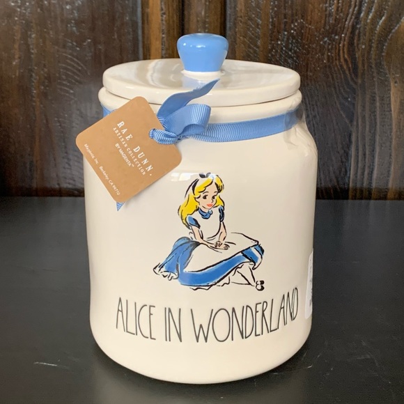 Rae Dunn Disney ALICE IN WONDERLAND Medium Ceramic Canister - Picture 1 of 10